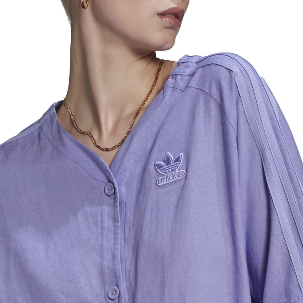 adidas casual purple dress adidas Originals t-shirt dress in bliss purple