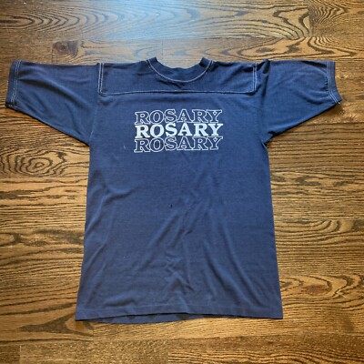 Sport T Stedman Vintage Single Stitch USA Tee T-Shirt,  Rosary  Blue, Size M