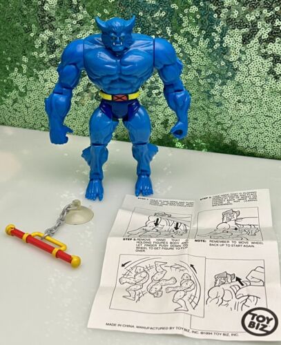 ToyBiz X-Men Beast Action Figure 1994 Mutant Flipping Power Complete