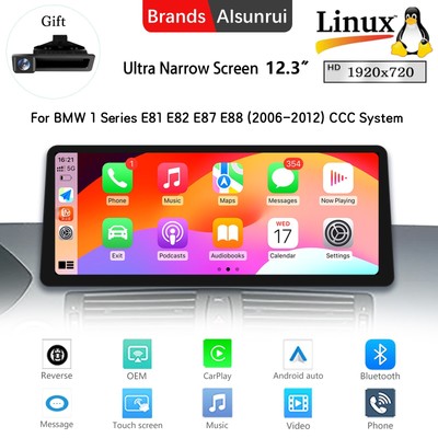 12.3'' Linux Auto Radio For BMW 1 Series 120i E81 E82 E87 E88 CCC Carplay Stereo