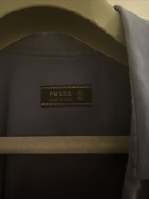 Prada Dress Shirt Men's 42 Solid Navy Long Sleeve Made in Italy