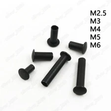 Black Steel Oval Head Semi Tubular Rivets M2.5 M3 M4 M5 M6