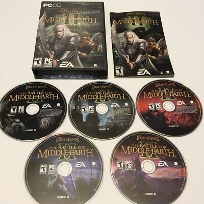 Lord of the Rings: The Battle for Middle-earth II PC Windows 2006 Discs 2-6