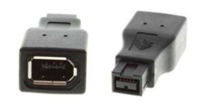 9pin Male~6pin Female IEEE1394b Firewire/iLink/DV 800mbs Cable/Port/Cord Adapter