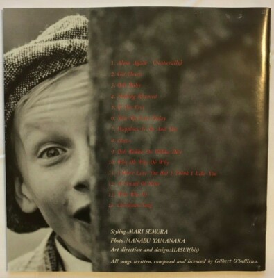 GILBERT O'SULLIVAN alone again CD JAPAN the very best of Sticker