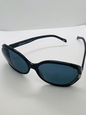 BLACK BRIGHTON HANDMADE MERIDIAN SUNGLASSES CRYSTAL ACCENTS 60-16 USED WOMENS