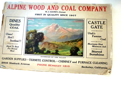 Vintage Advertising booklet  household tips - Alpine Wood & Coal Berkeley, CA