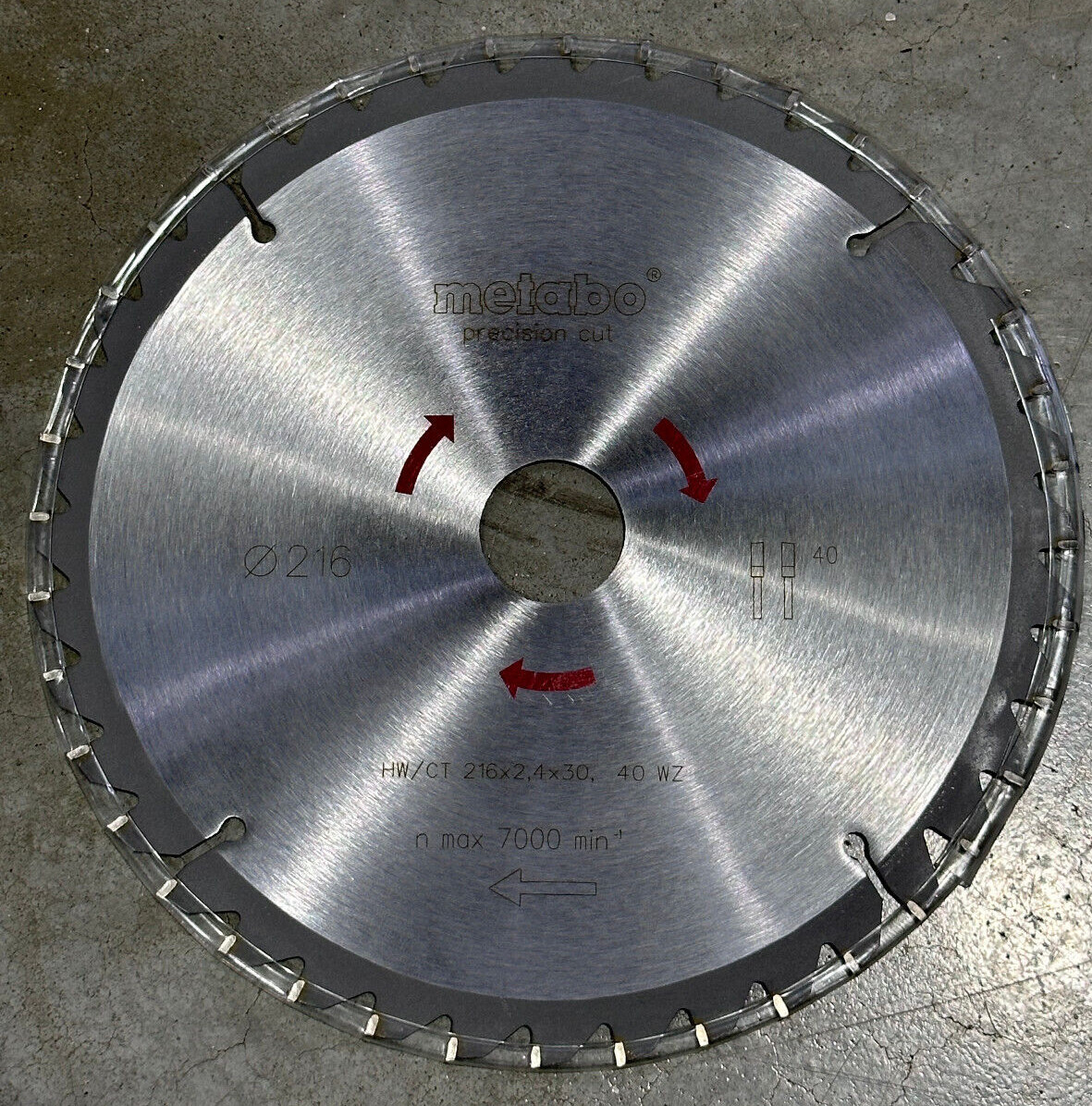 Metabo Kreisägeblatt Precision Cut Wood Classic 216X30 Z40 Wz 5°Neg 628060000