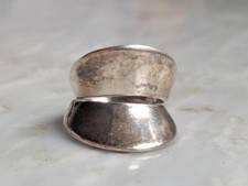 Sterling Silver Concave Wrap Ring Sz 6 12.6g 3-E316