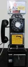 Automatic Electric Pay Telephone 3 Coin Slot 1950's Rotary Dial Operational #4
