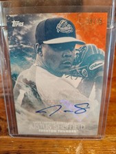 2018 Topps Debut Justus Sheffield Orange Auto /25 Yankees Splash of the Future