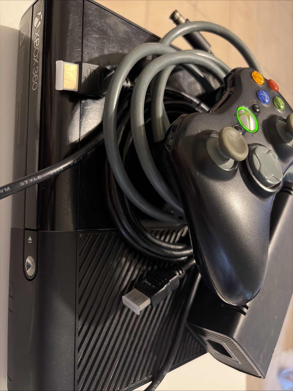 Xbox 360 E w/ Controller, Power Supply, and HDMI Cable