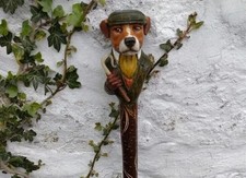 wooden walking stick hand carved Dog wooden walking cane
