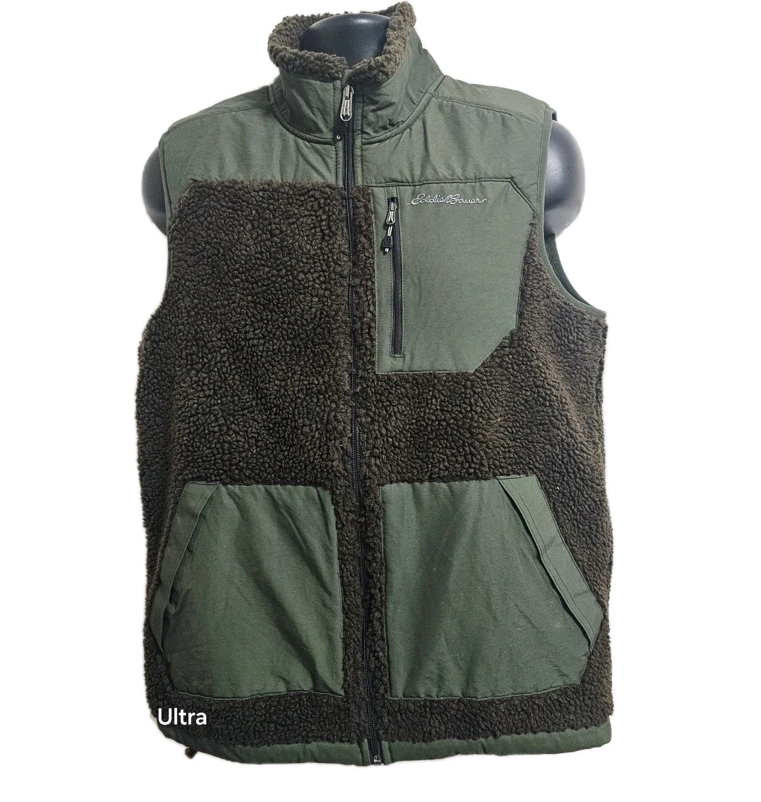 New Eddie Bauer High Pile Sherpa Fleece Vest Men's Size Medium W/ Tags Outdoors
