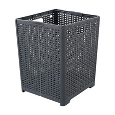 1-Pack Plastic Collapsible Laundry Hamper, Foldable Laundry Storage Baskets, ...