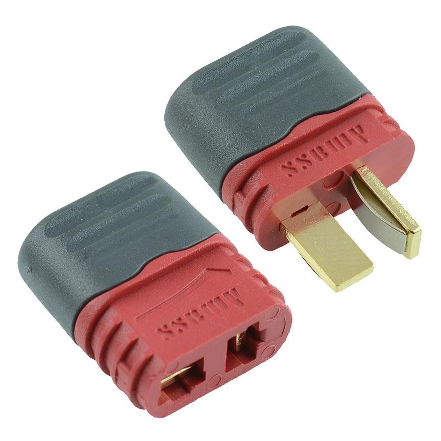 Pair Male + Female T Plug Socket Connector with Cap 36A Amass