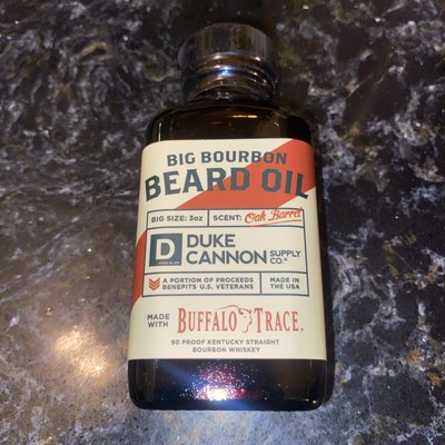 Duke Cannon Big Bourbon Beard Oil Bourbon Oak Barrel Scent 3oz forMen New Sealed