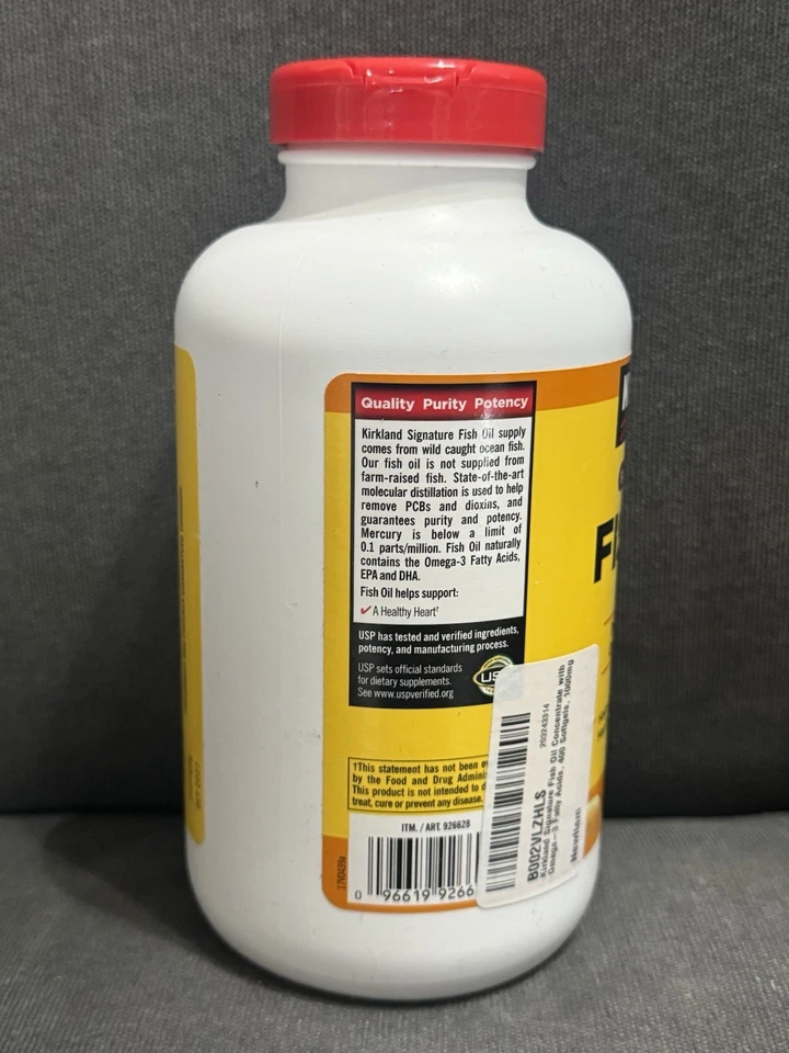Aceite de pescado Kirkland Signature 1000 mg., 400 cápsulas blandas EXP 10/2027 Foto 3 de 4