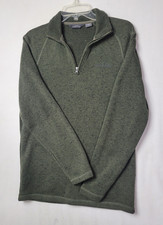 Eddie Bauer 1/4 Zip Womens Size S Fleece Gray Flannel Lined Collar Outdoor Logo