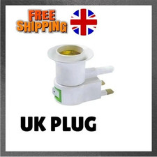 E27 UK Plug LED Light Bulb Adapter with On Off Switch Socket Lamp Holder