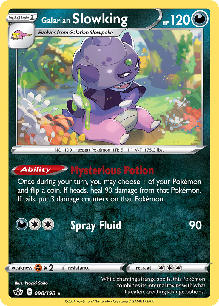 GALARIAN SLOWKING 098/198 CHILLING REIGN HOLO R NM
