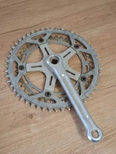 Retro Ofmega Right Crank Arm 172.5 mm 52/42T 5-Bolt Silver Used Fully Functional