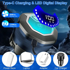 Electric Head Shaver Men 6D Magnetic Floating IPX6 Waterproof Type-C LED Display