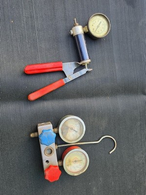 Snap-On A/C Manifold Gauge Set & Blue Point Vacuum Gauge Lot