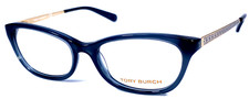TORY BURCH TY2030 849 NOS Blue Clear/Gold Eyeglasses Frame 52-17-135