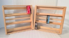 Napa Valley Cassette Storage 60-slot Wooden Crate Rack Vintage Set of Two 2