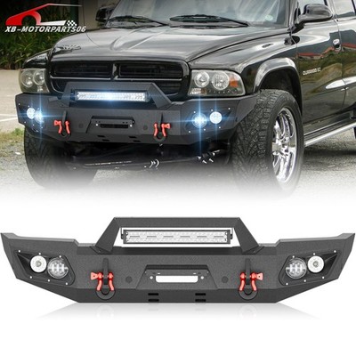 Front Bumper w/ Sensor Holes & Winch Plate For 1998-2003 Durango & 97-04 Dakota