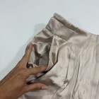 Express Champagne Gold Ankle High Rise Pants Tapered Leg Satin Sz M Pleated