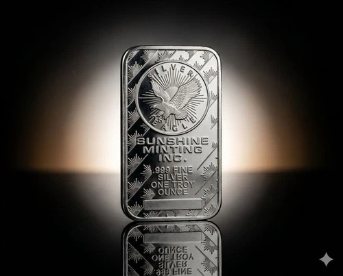 1oz Silver Bullion Bar Eagle Design Collectible Metal Coin Souvenir