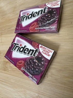 Trident Black Raspberry Twist-U Will Receive 2 Pks Containing 14 Sticks Ea-New