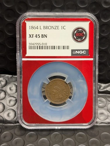 1864 L in Ribbon XF 45 BN NGC Indian Head Cent - Well Struck Amazing Coin