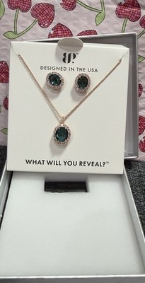 Bomb Party Gem Society  The 2424 Set  Lab Paraiba Tourmaline Rise Gold Plated