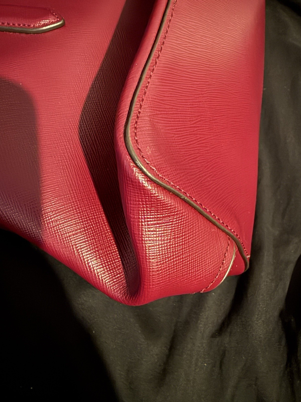 Kate Spade New York Burgundy Saffiano Leather Tote Bag – Structured Work Purse thumbnail 5