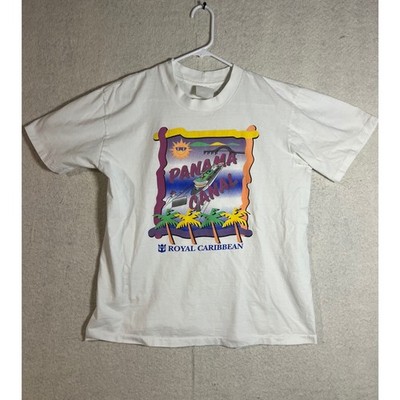 Royal Caribbean Panama Canal Graphic T Shirt White Men's Casual Travel Tee