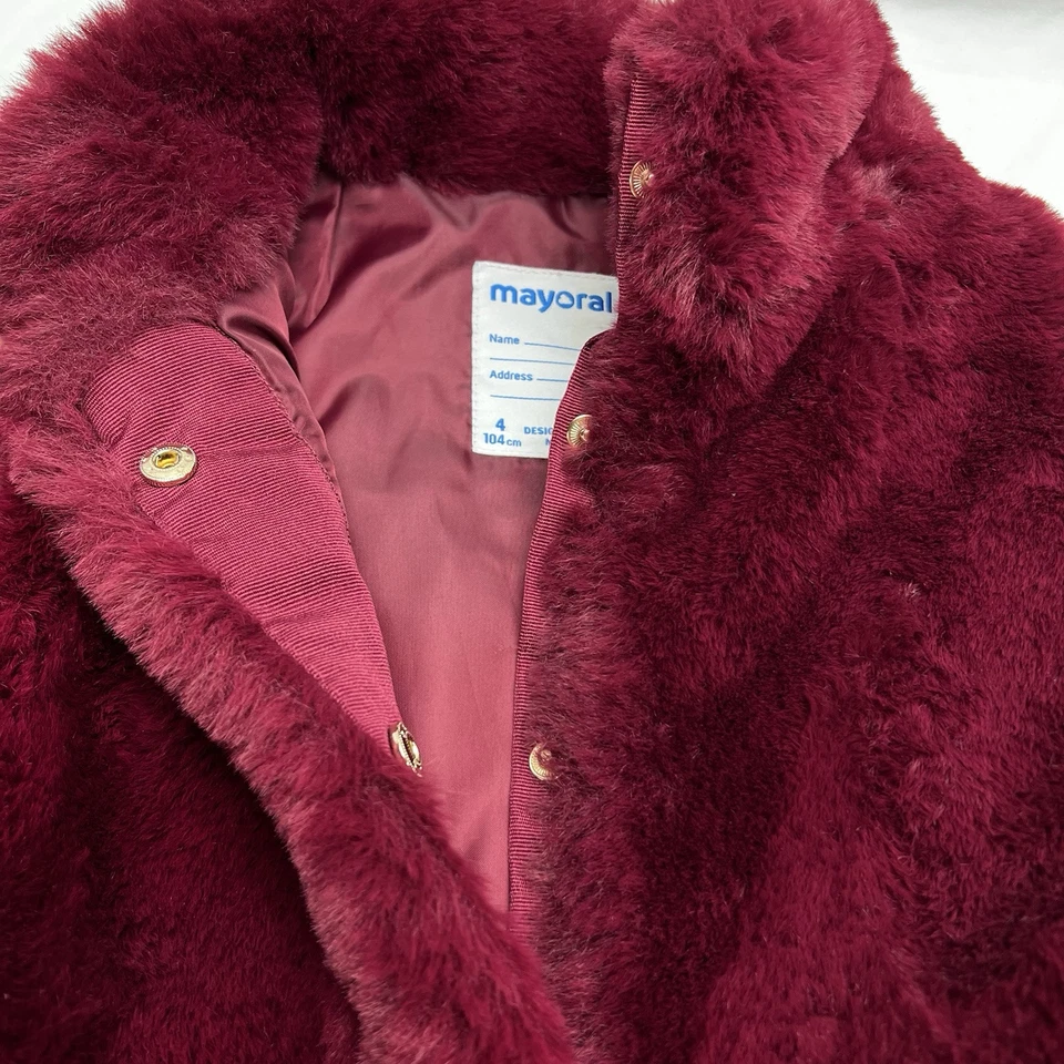 Chaleco Mayoral Rosa Oscuro Imitación Piel Cinturón Niña Talla 4 104 Cm Increíblemente Suave Foto 3 de 4