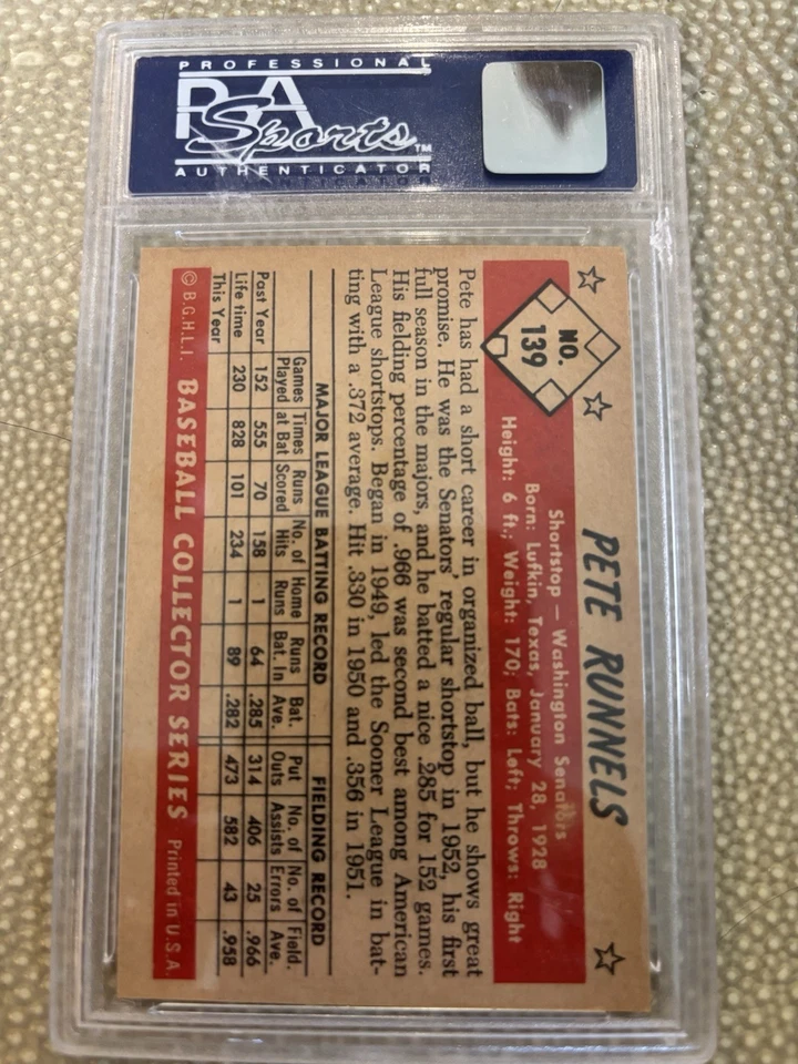 1953 Bowman Color - Pete Runnels #139 - Image 2 of 3