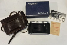 Voigtlander Bessa II Camera with COLOR-SKOPAR 105mm f/3.5 Lens W/leather Case