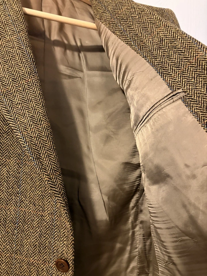 Мужская винтажная куртка Southwick в елочку из шерстяной смеси, размер 42R - Изображение 4 из 4