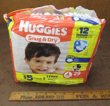 25 Huggies snug  dry diaper SIZE 4 22-37lbs Disney Baby Mickey Mouse