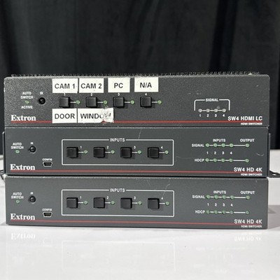 Extron HDMI Switcher Lot SW4 HD 4K & SW4 HDMI LC No Adapters