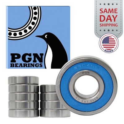 (10) 6304-2RS Premium Rubber Seal Ball Bearing C3 EMQ, 20x52x15, 6304 2RS 6304rs