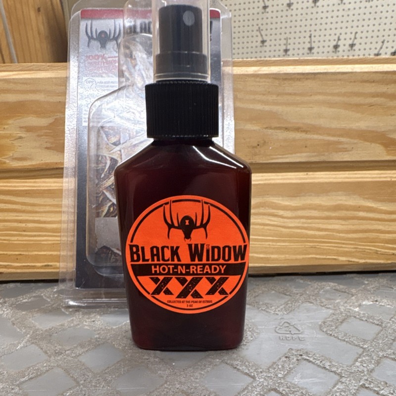 Black Widow Hot-N-Ready Deer Lure Attractant Brown Plastic 3 oz