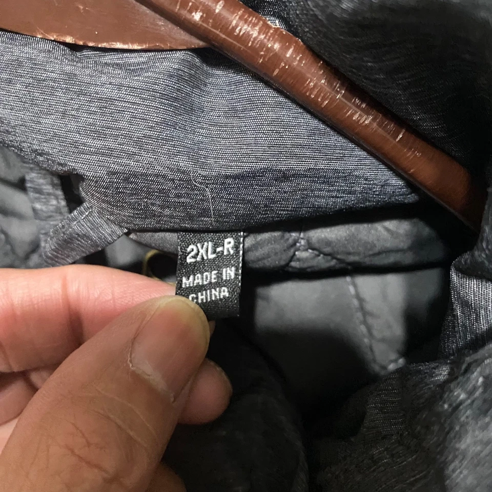 McDonalds Mens 2XL Jacket Gray Employee Full Zip Quilt Lined Parka Hooded Winter - Image 4 of 4