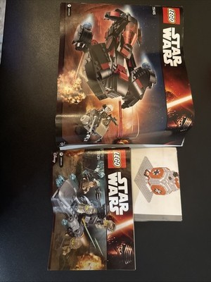 LEGO Star Wars: Eclipse Fighter Plus Rey s Speeder And BB8 partly put together 