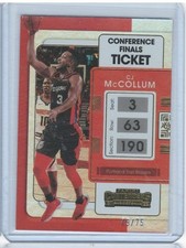 2021-22 Panini Contenders #39 CJ McCollum Conference Finals Ticket #/75