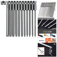 Torx Schraubendreher Bit Set 11 StüCk 100Mm Magnetisch FüR T6-T40, 1/4 Zoll Hex
